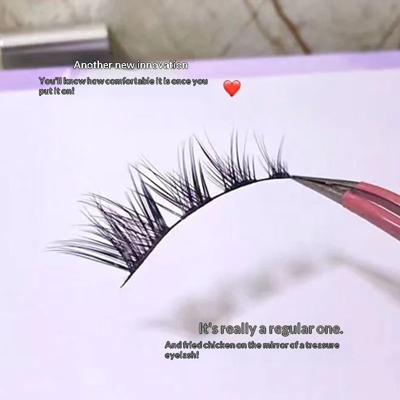 Reusable Natural Thick Winged False Eyelashes - Long Manga Fox Eye Makeup Tool
