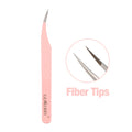 Fiber Tips Eyelash Tweezers - Professional Stainless Steel Makeup Tool
