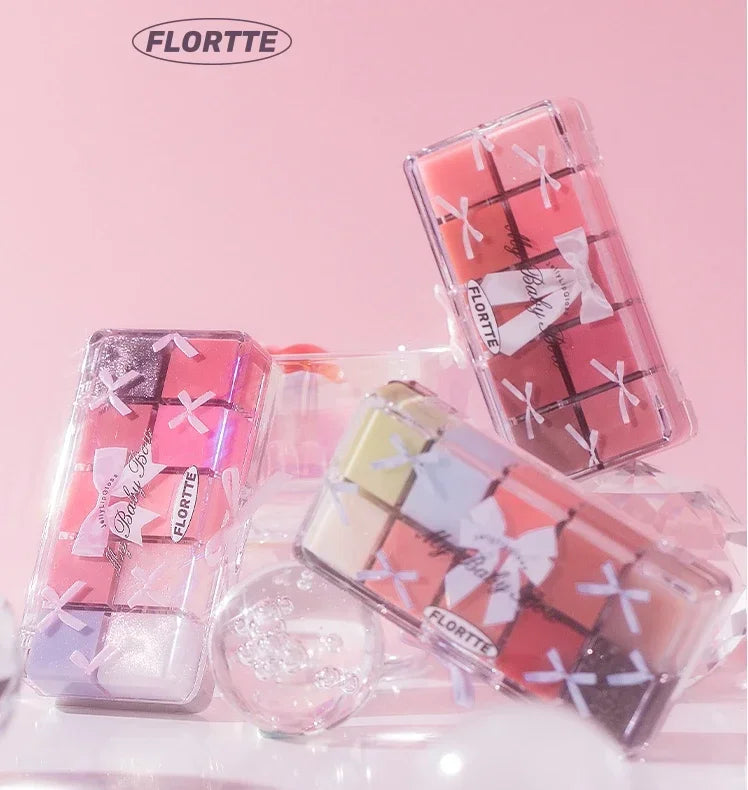 10-Color Lip Gloss Palette with Lipstick & Lip Glaze - Vibrant Makeup Set