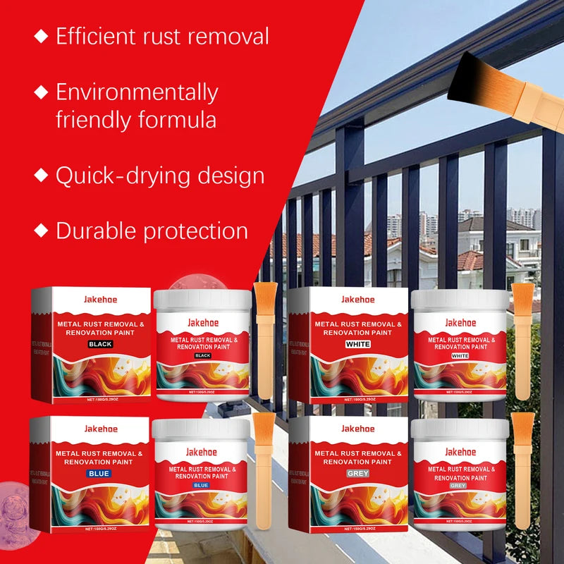 Water-Based Metal Anti-Rust Paint - Waterproof, Rust-Proof Primer for Metal Surfaces