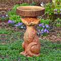Resin Bird Feeder and Bath Garden Sculpture - Animal Design Outdoor Decor