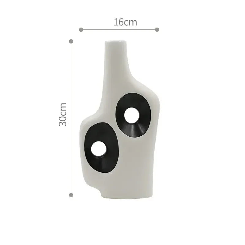 Modern Ceramic Vase - Hand-Painted Home Decor Art Piece, Creative Electroplated Finish