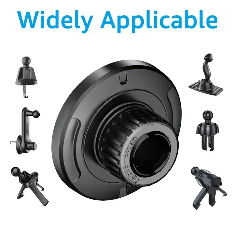 Universal 17mm Magnetic Ball Head Base for MagSafe Car Mounts and Phone Holders