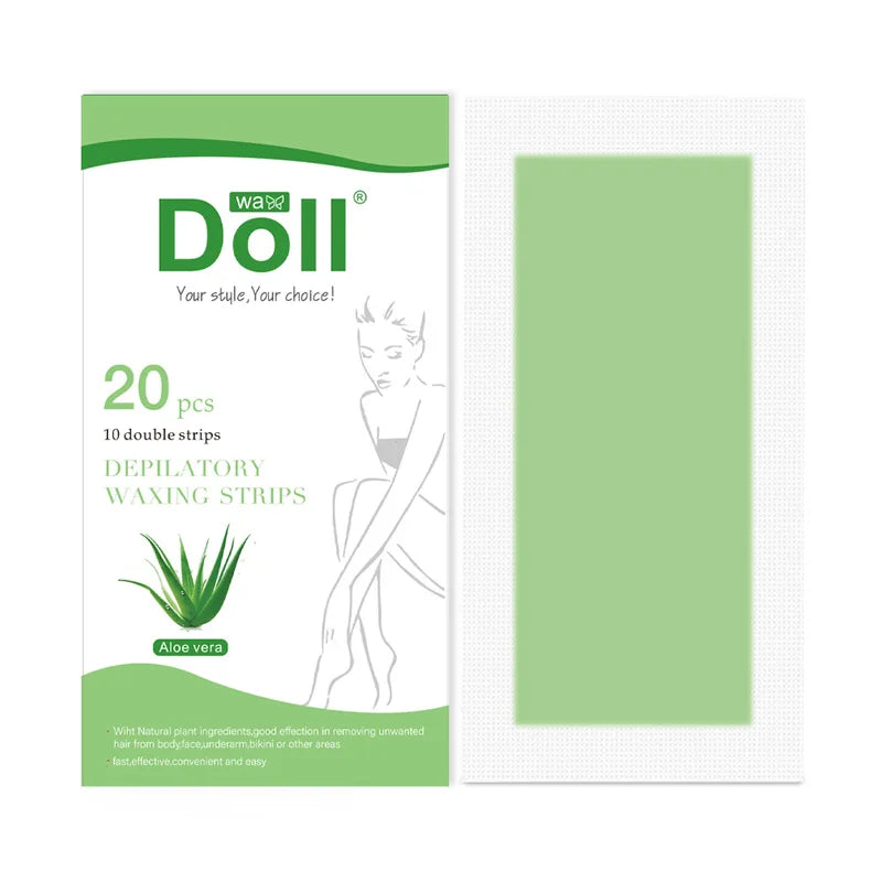 Depilatory Wax Strips for Hair Removal - 10Pcs Full Body Waxing Kit