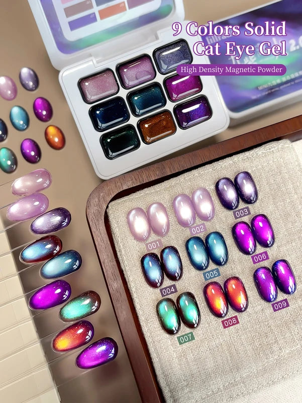 Semi-Solid Nail Polish Gel - 9 Colors Patting Gel for Nail Art & Salon Use