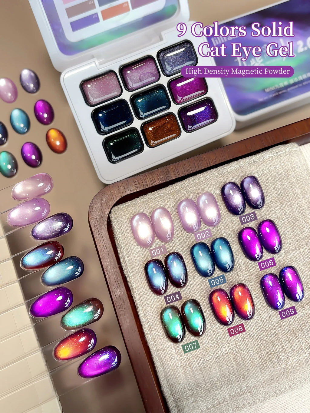 Semi-Solid Nail Polish Gel - 9 Colors Patting Gel for Nail Art & Salon Use