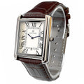 Men's Business Retro Classic Leather Waterproof Quartz Watch with Calendar and Box