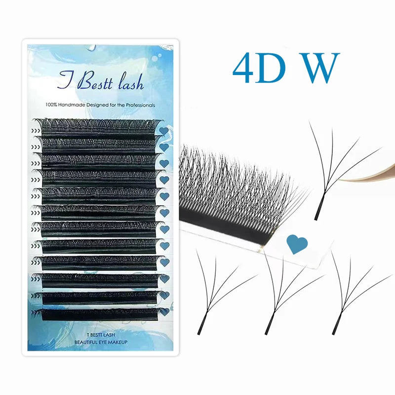 3D 5D 6D W Shape Voluminous False Eyelashes Extensions - Premade Flare Lashes