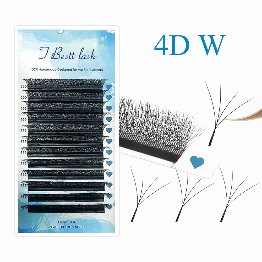 3D 5D 6D W Shape Voluminous False Eyelashes Extensions - Premade Flare Lashes