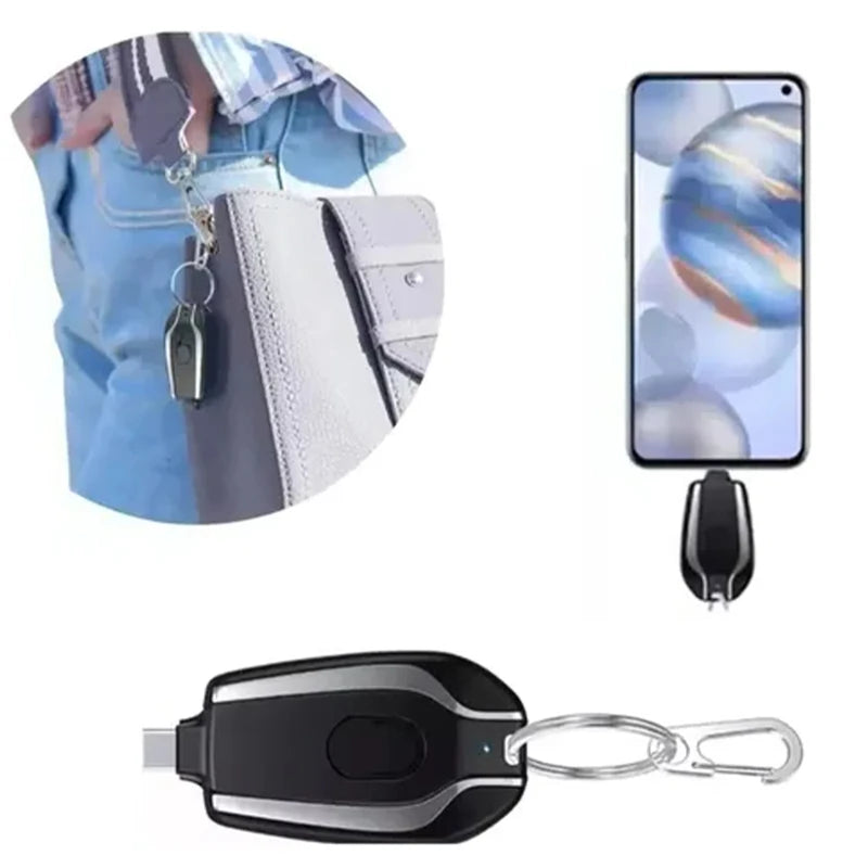 Mini Power Bank 1500mAh Portable Rechargeable LED External Battery for Emergency Use