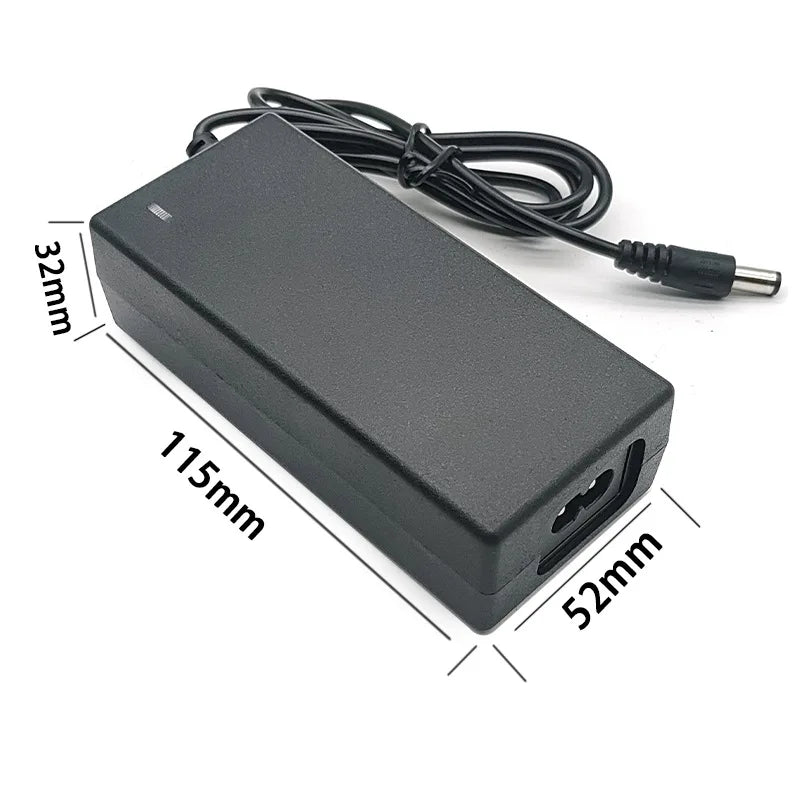 36V 2A Lithium Battery Charger with LED Indicator EU/US Plug for 10S 8-20Ah Battery Packs