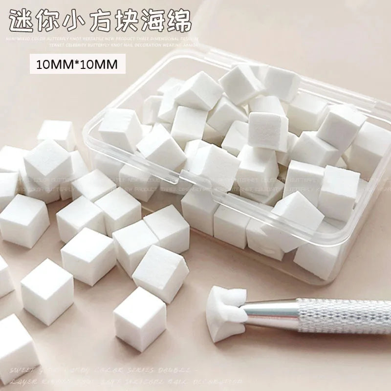 Mini Nail Art Sponge Claw Set for Gradient Manicure – 50 Pieces