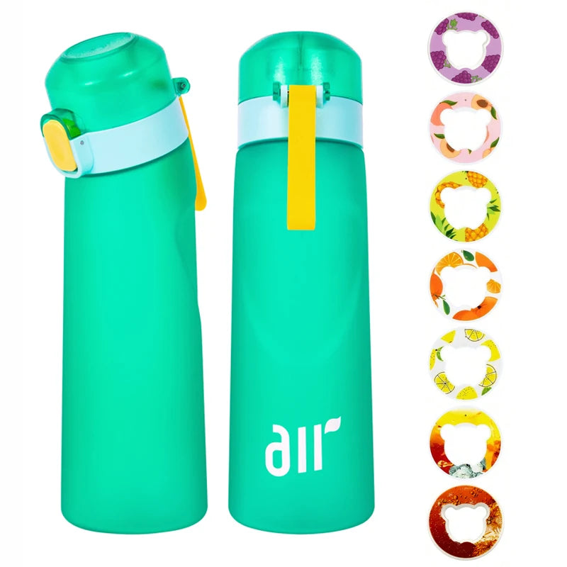 Portable Water Bottle with Flavor Pods, Leak-Proof Sport Water Bottle