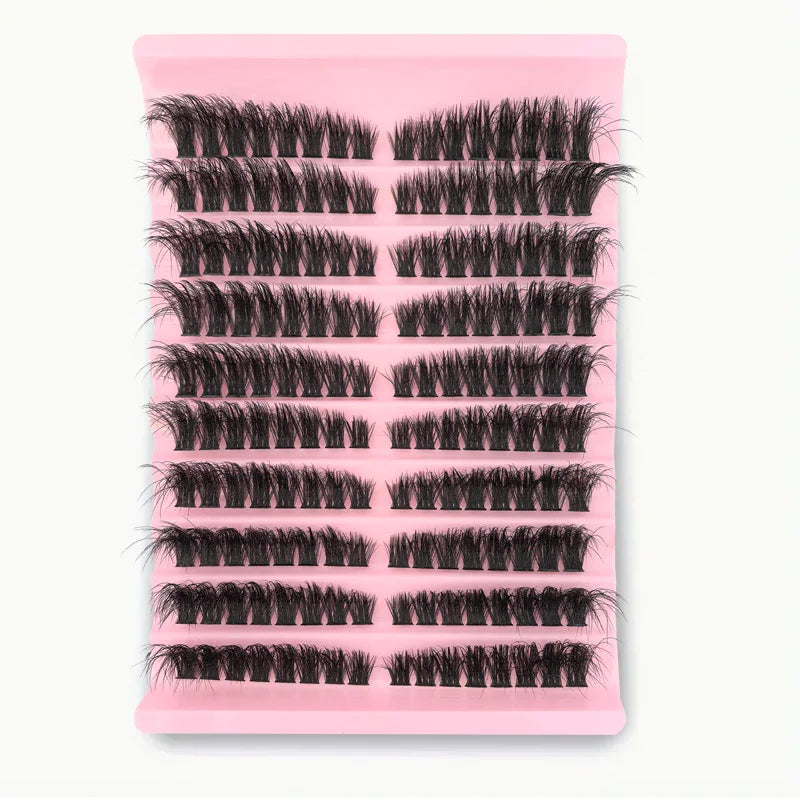 False Eyelash Kit 10-18mm Natural Fluffy Lash Extension Set with Bond and Seal