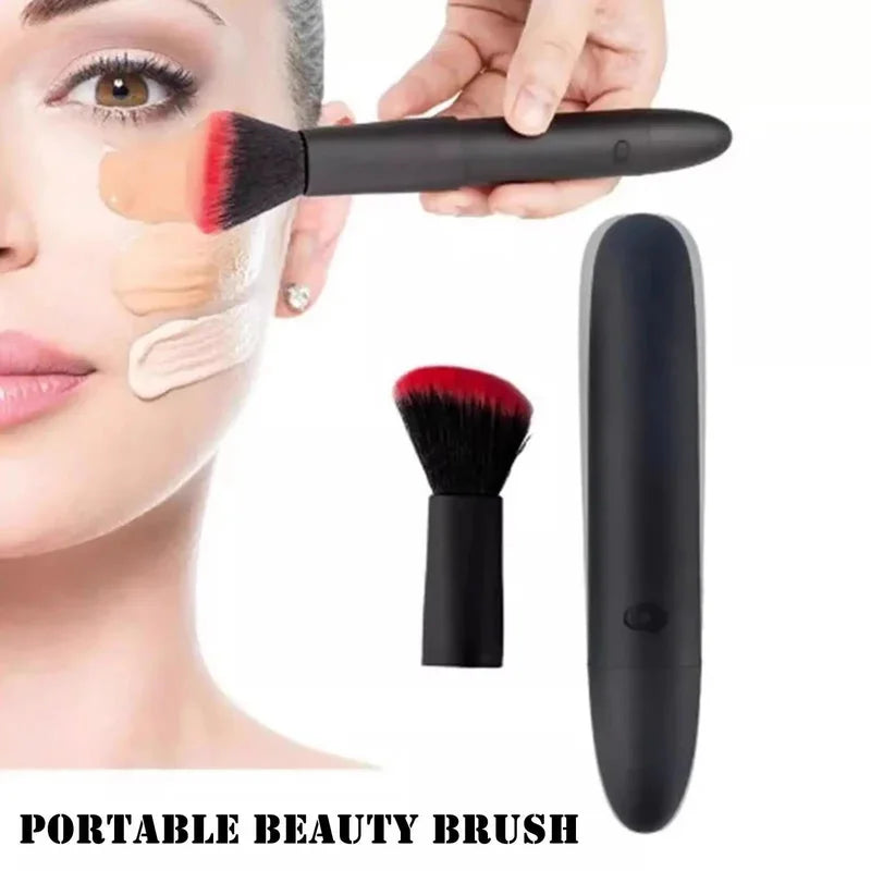 Electric Makeup Brush with Vibration & Removable Brush Head, Portable Face Powder Tool
