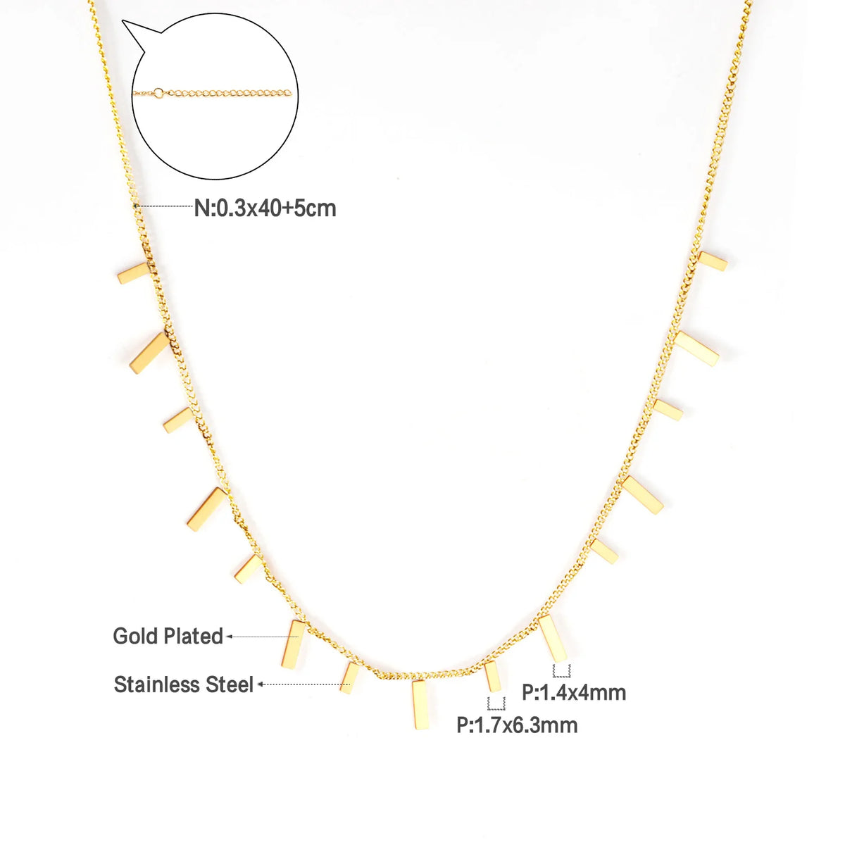 Dainty Pendant Choker Necklace for Women Girls Stainless Steel Jewelry