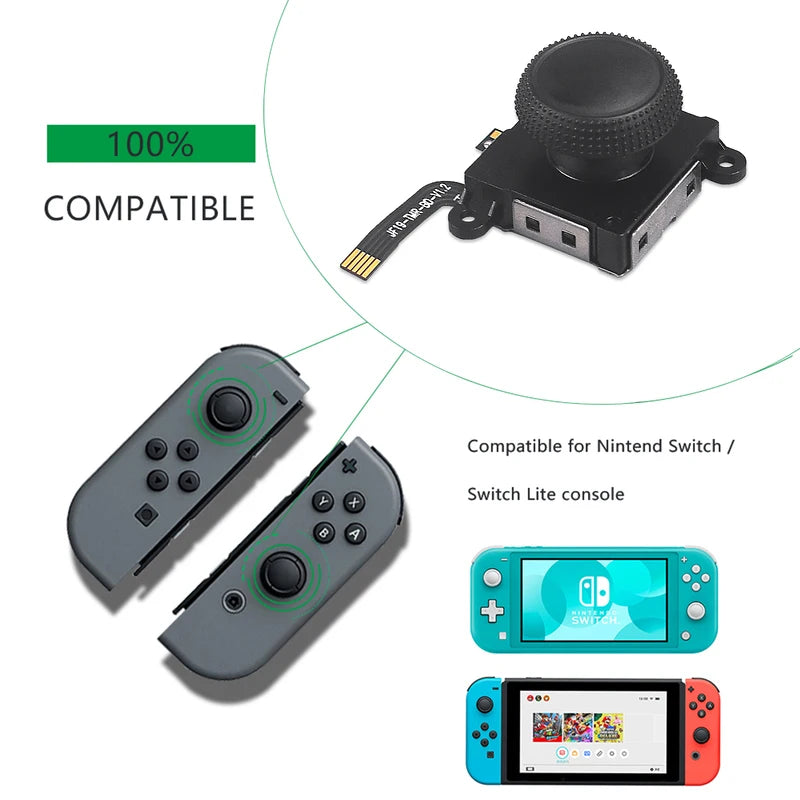 Electromagnetic Joystick Replacement for JoyCon Controllers - Anti-Drift Magnetic Resistance
