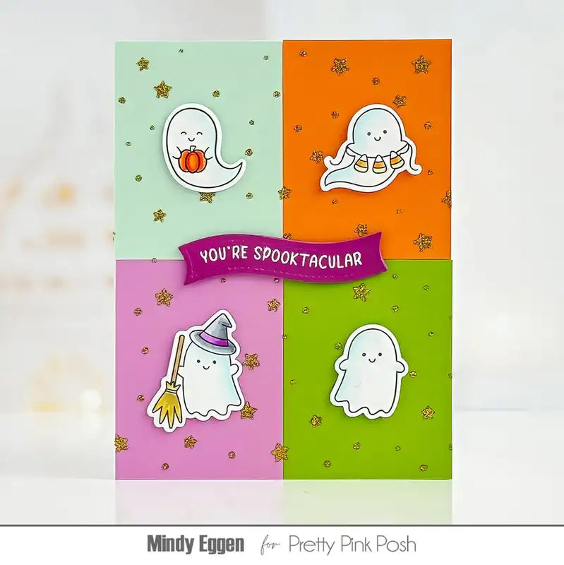 Halloween Clear Stamps and Metal Cutting Dies 25PCS Pumpkin Ghost Owl Tree DIY Craft Set