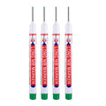4pcs 20mm Long Nib Permanent Marker Pens - Waterproof Oil-Based Ink for Industrial & Craft Use