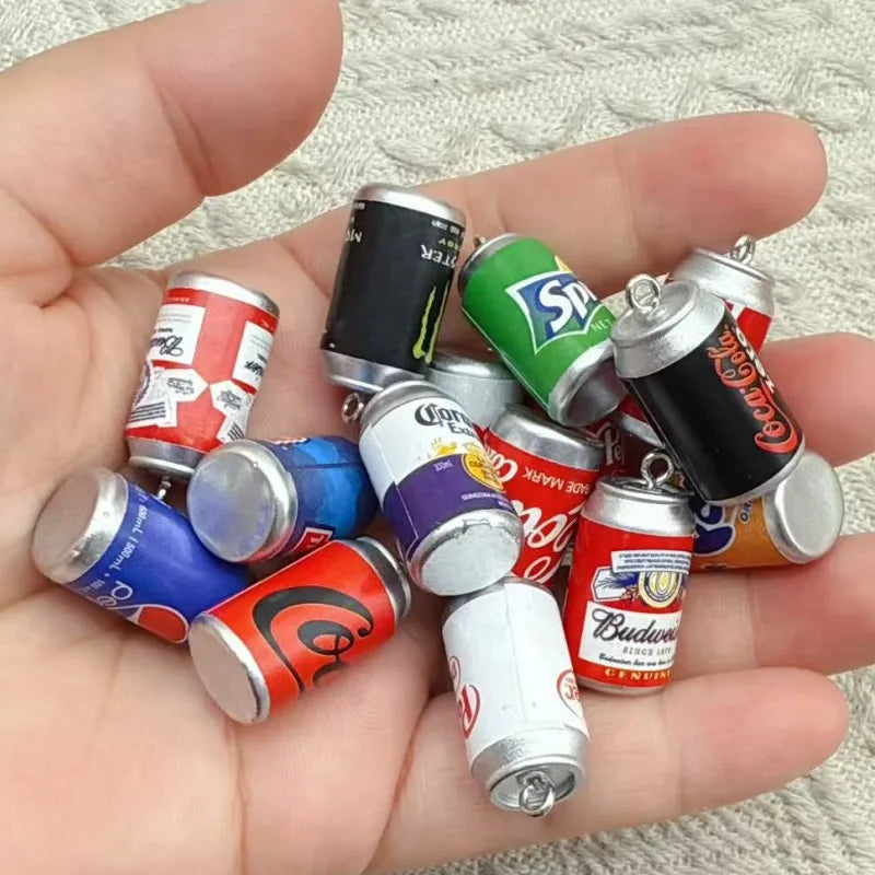 10pcs Resin Pendant Charm Beverages Bottle-Shaped Jewelry Findings for DIY Earrings Necklaces Bracelets