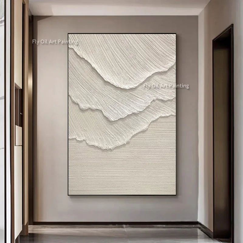 Abstract Seawaves Oil Painting Wall Art - Handmade Canvas Decor