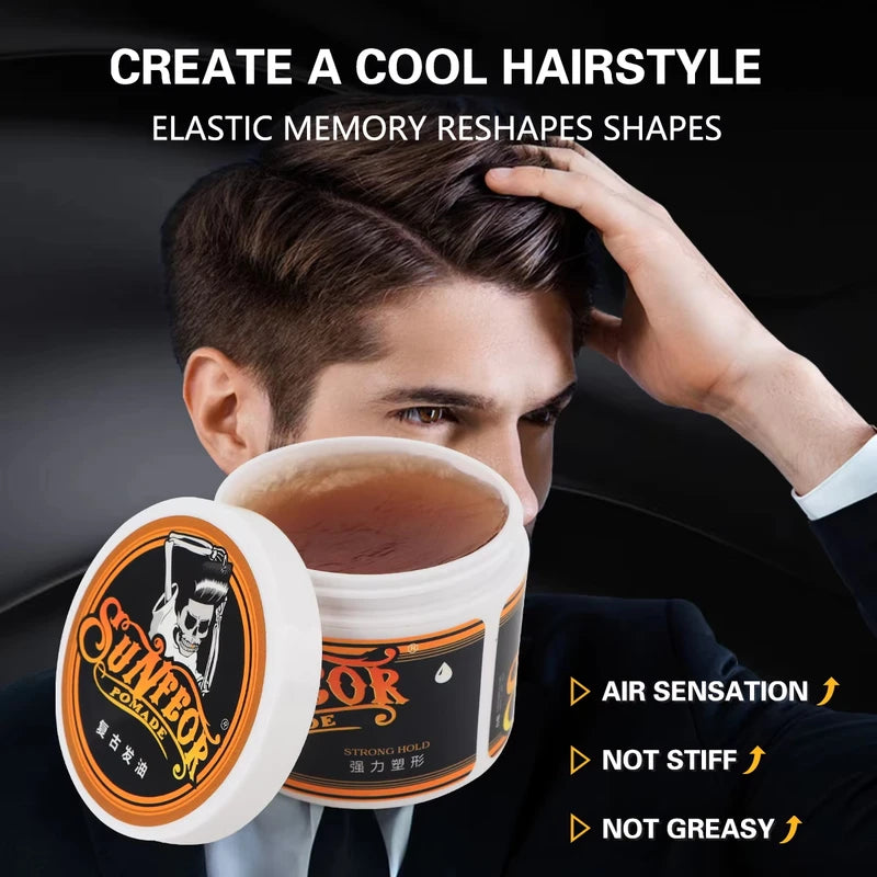 Men's Hair Styling Clay Wax for Barbershop & Salon - Restoring & Modeling