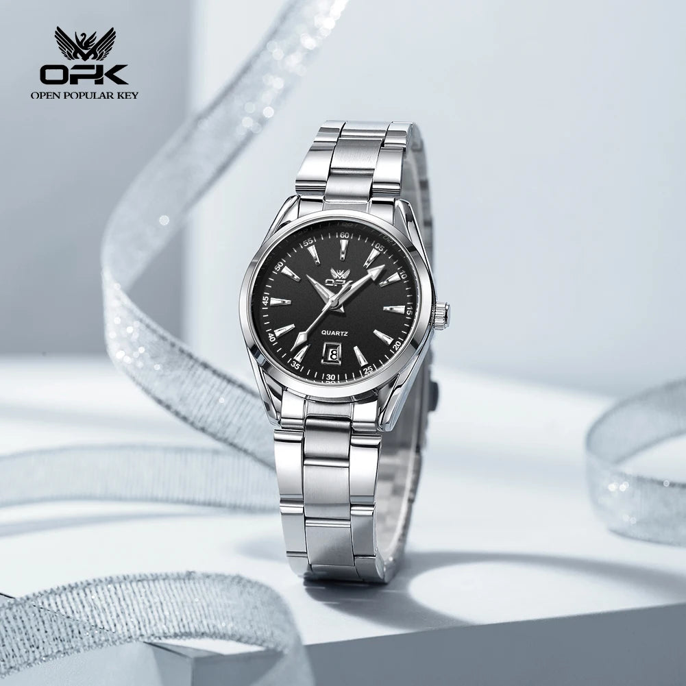 Women's Waterproof Quartz Watch with Calendar - Cross-Border Business Style