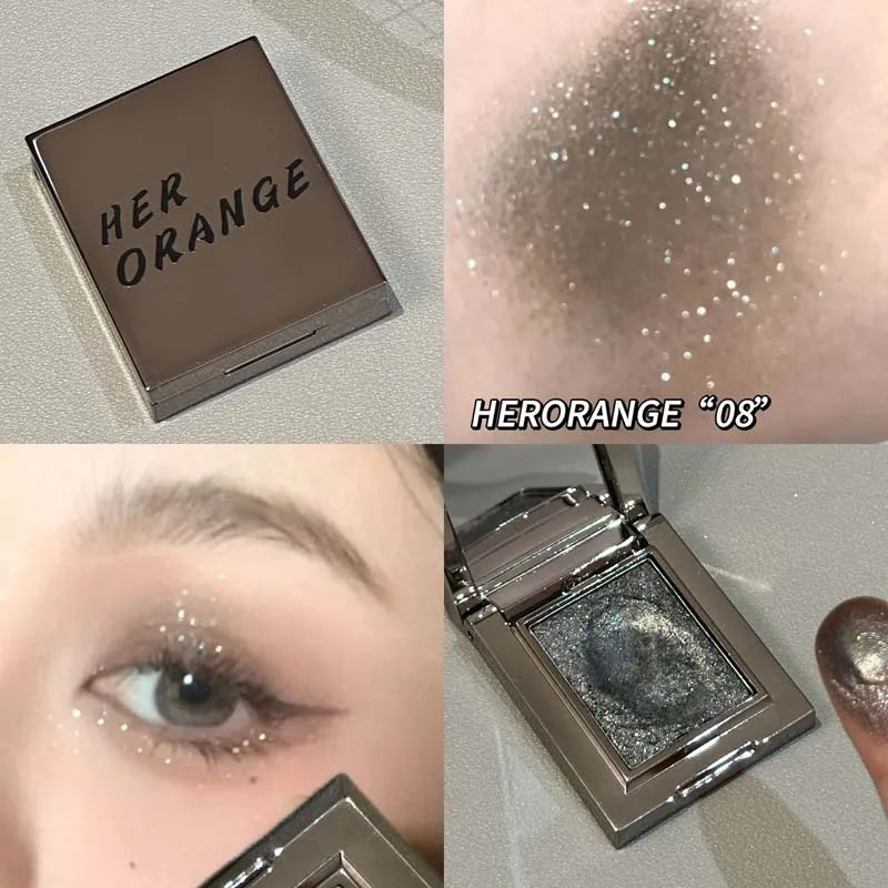 Metallic Glitter Pearlescent Eye Shadow Cream - Brightening Highlighter & Sparkling Makeup