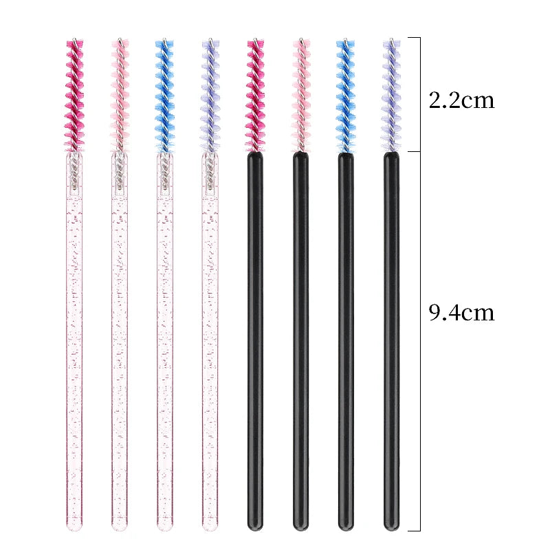 Disposable Makeup Brush Set 50pcs Eyelash Microbrush Mascara Wands Applicator