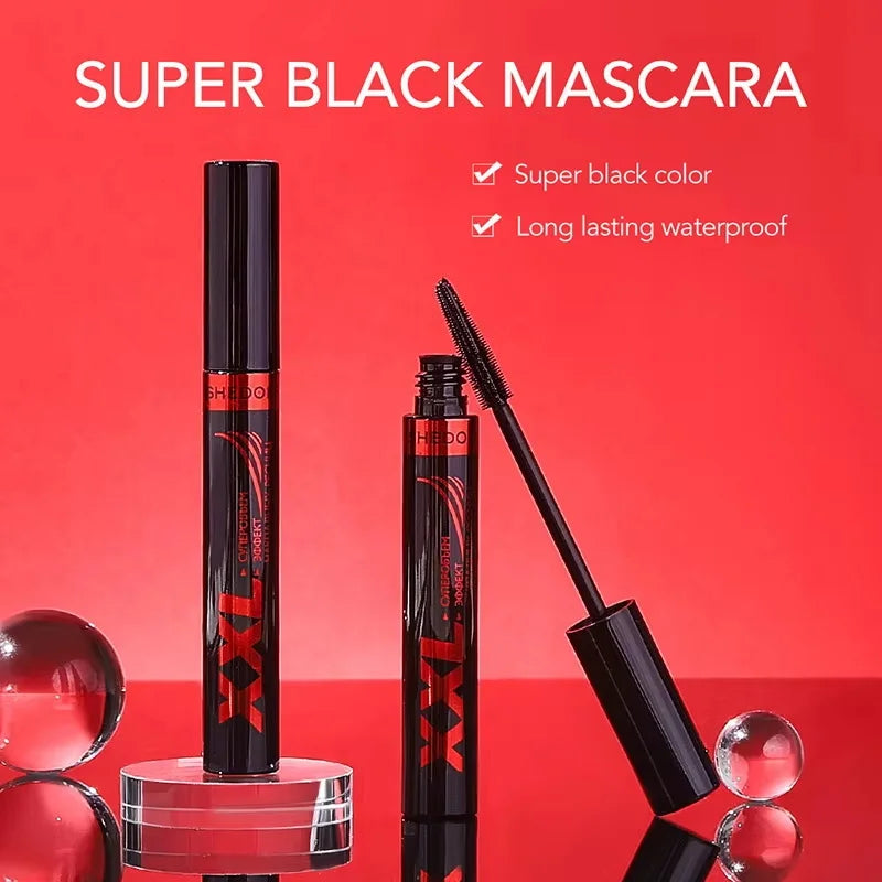 Waterproof 3D Volumizing Mascara - Long-Lasting Curl & Lengthening Black Eyelash Makeup