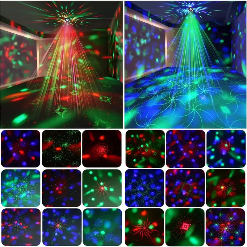 Disco Party Lights Strobe & DJ Stage Projector for Carnival Halloween Birthday