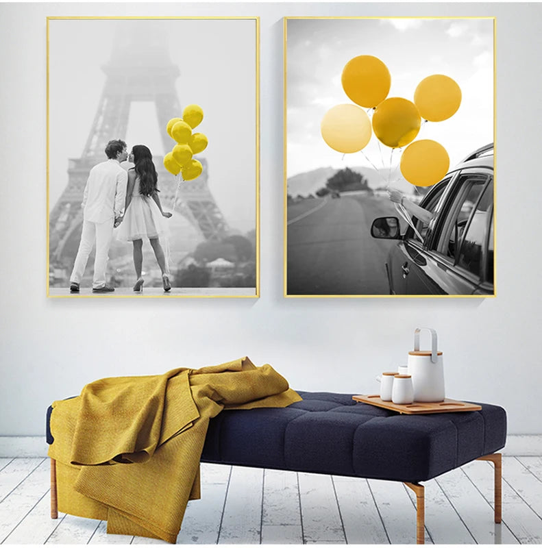 Nordic Canvas Wall Art Set - Landscape Black & White and Color Options