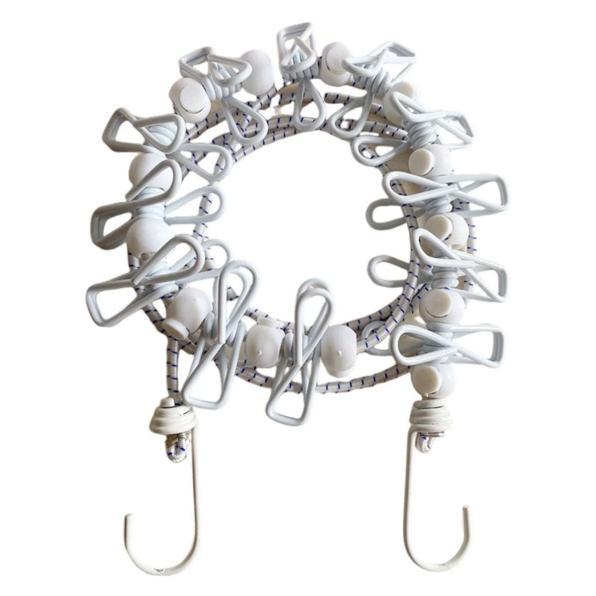 Portable Travel Clothesline with 12 Clips - Retractable Non-Slip Drying Rope for Indoor & Outdoor Use