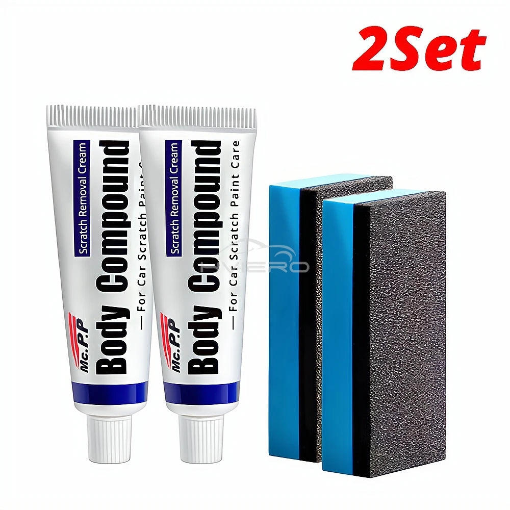 Car Scratch Repair Kit 2Pcs Wax Compound for Auto Body Polishing & Paint Care