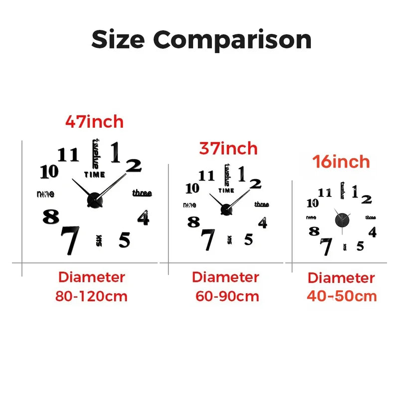 DIY Frameless 3D Luminous Wall Clock - Silent Modern Digital Wall Decor