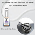 Chrome Nail Sealer Top Coat No Wipe UV Gel Finish for Mirror Nails - 15ml