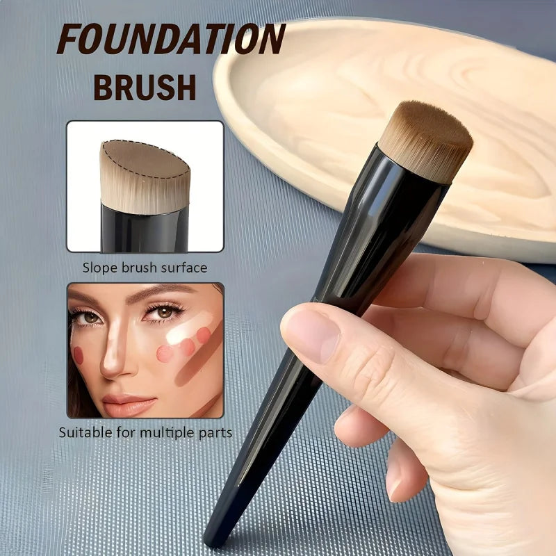 Professional Flat Top Makeup Brush for Foundation, Blush & Contour