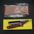 Manual Shaving Knife with Stainless Steel Blade and Wooden Handle - Precision Razor