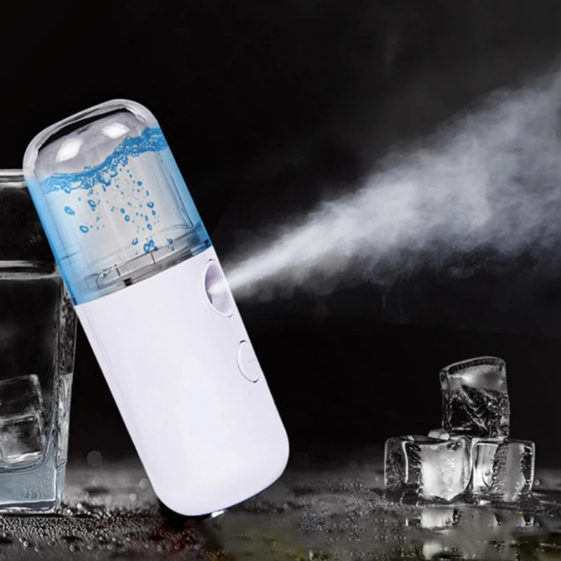 Portable Nano Face Spray Humidifier with USB Water Meter - Skin Moisturizer