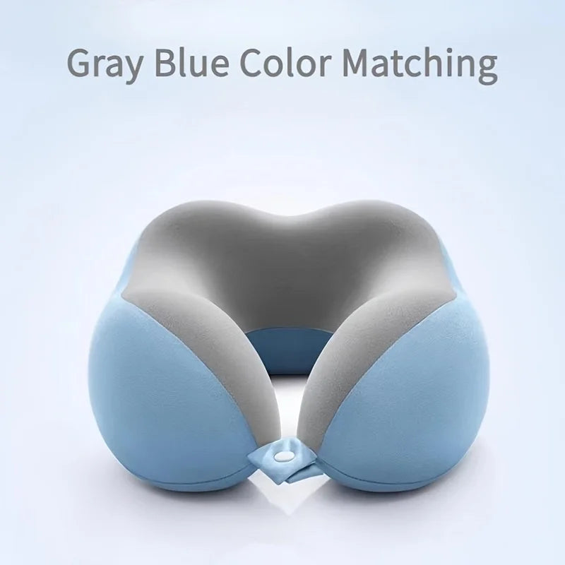U-Shaped Travel and Office Neck Pillow - Ergonomic Support, Medium Soft