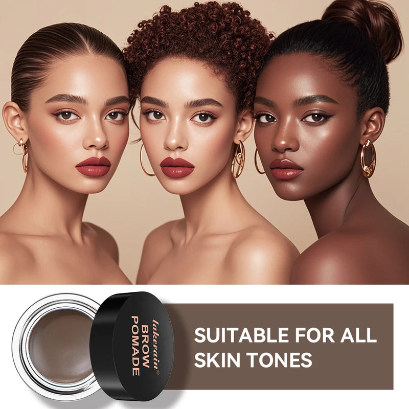 Waterproof Eyebrow Tint with Brush - Long-Lasting Natural Full-Pigment Brow Pomade
