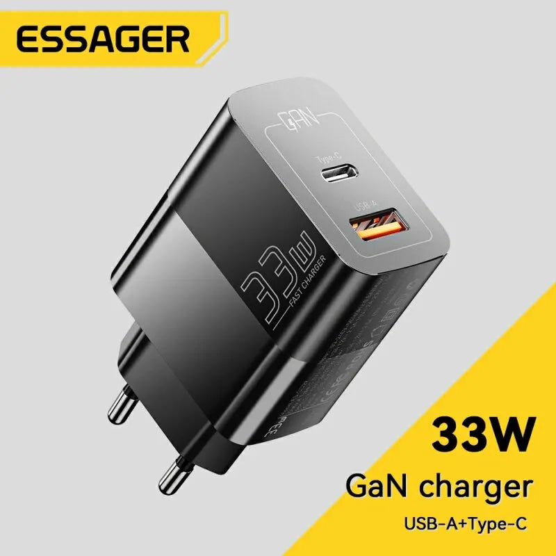 USB C Charger 33W GaN Fast Charging Power Adapter for iPhone, iPad, Samsung