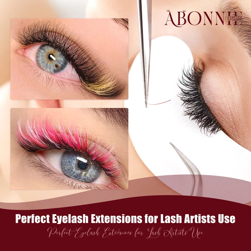 Colorful Eyelash Extension Set - 32 Mixed Colors, Individual False Mink Lashes