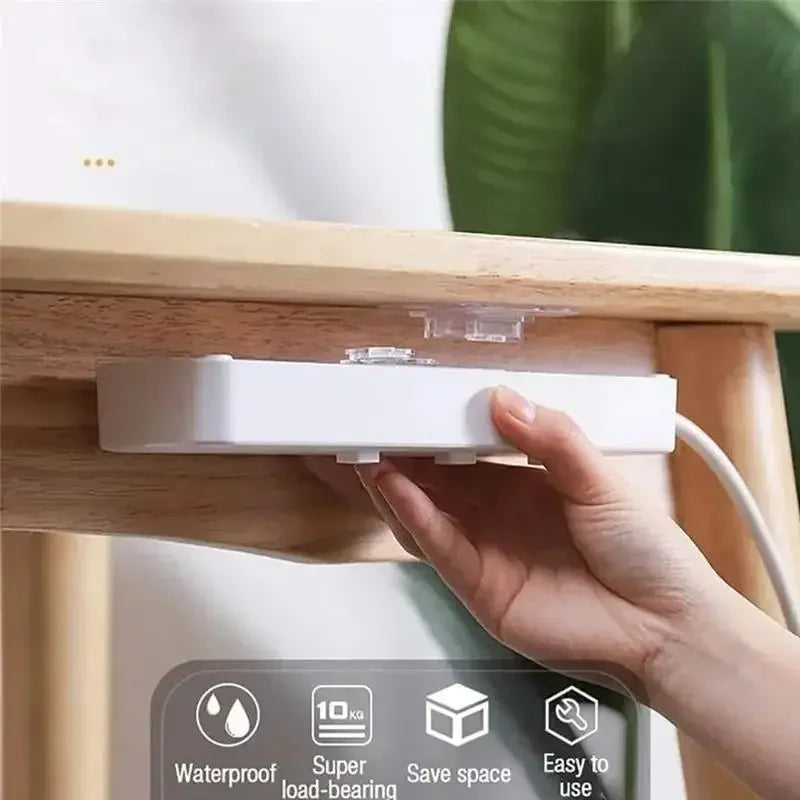 Self-Adhesive Wall Hooks Set – Transparent Strong Mounting Fixing Patches for Kitchen Bathroom