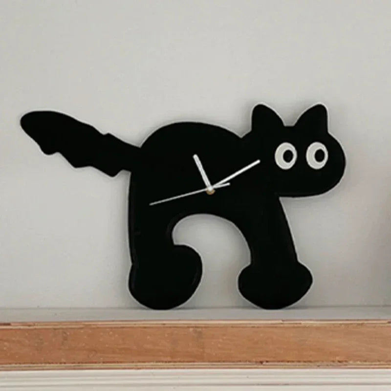 Modern Wall Clock Cat Dog Art Acrylic Silent Decor for Living Room & Bedroom