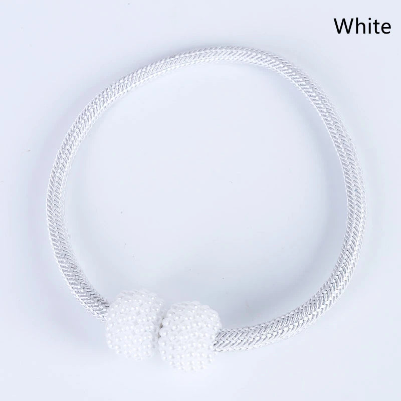 Pearl Magnetic Curtain Clips Tie Back Holders Set - Elegant Home Decor Accessories