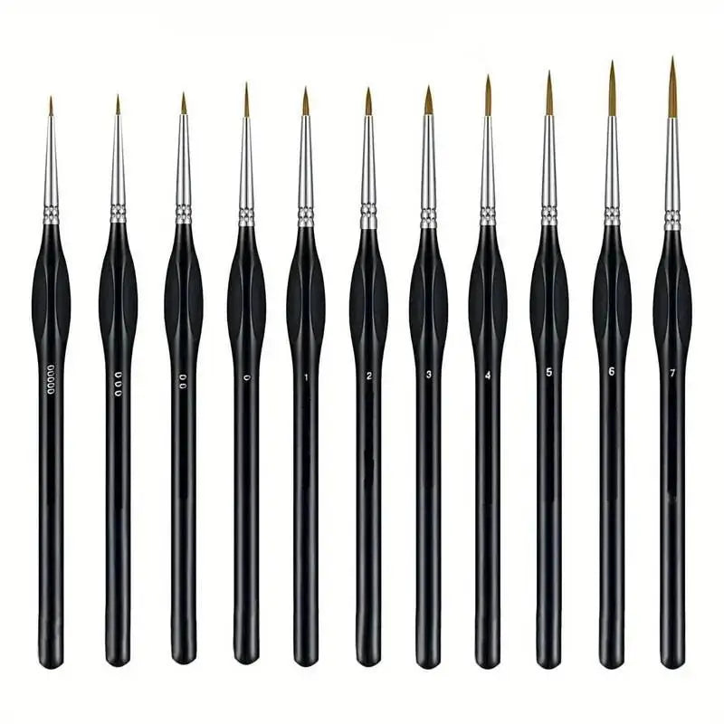 Miniature Paint Brushes Set for Acrylic Watercolor Fine Detail Art - Small Micro Brushes