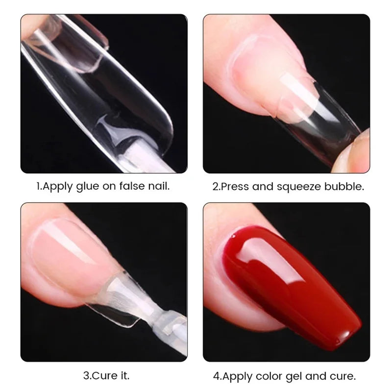 550pcs Frosted Translucent Nail Tips Soft Almond Coffin Square False Nails Matte Press On Manicure