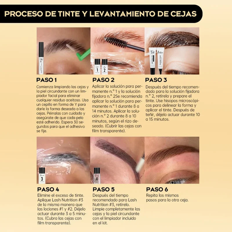 All-in-One Lash & Brow Lift Kit - Perm, Tint & Eyelash Extension Set for Beginners