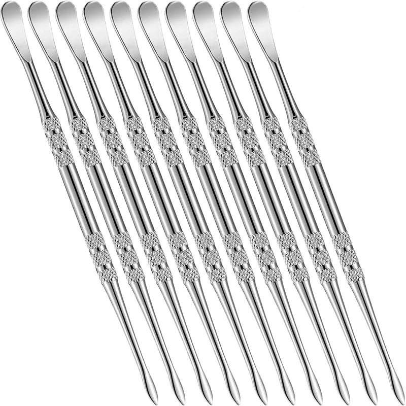 10 Pieces Stainless Steel Wax Carving Tools with Rainbow Handles - 4.75 Inch Sculpting Set